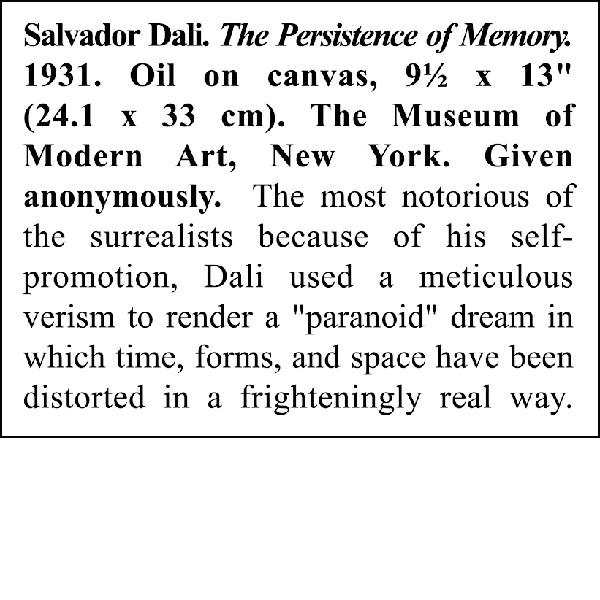 LG Williams, Salvador Dali - The Persistence Of Memory, 2000.