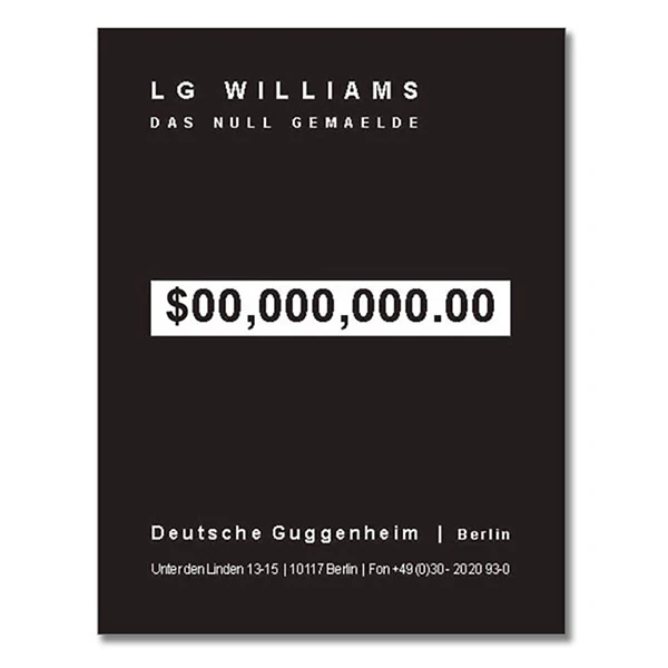 LG Williams, Deutsche Guggenheim Exhibition Poster, 2000, Limited Edition Poster.