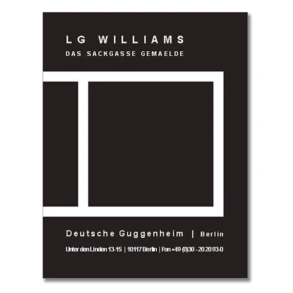 LG Williams, Deutsche Guggenheim Exhibition Poster, 2000, Limited Edition Poster.