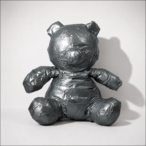 LG Williams, Duct Tape Teddy, 2003, Duct Tape and Teddy Bear.