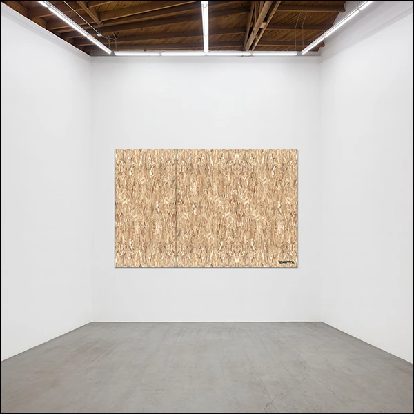 LG Williams, Cracked But Ok! Or, It Might Be Perhaps Better To Say, 2011, Plywood Mounted On Wall.