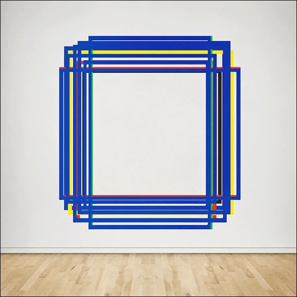 LG Williams, Pot Of Gold #32, 2011, Colored Duct Tape On Wall.