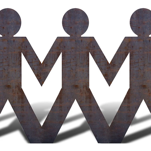 LG Williams, Cut-Out Figures (detail), 2014, Height Variable.