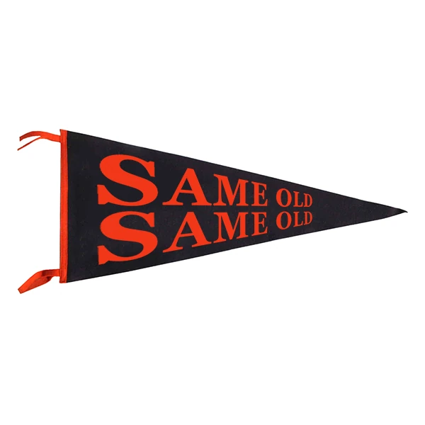 LG Williams, Same Old Same Old (For DP), 2014, Wool Pennant.