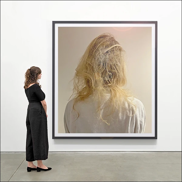 LG Williams, How Do You Like Me Now? Or Lowering The Blue Face Uplifts ‘The Bed Head'!!!—Bed Head!!! But, 2021, Chromogenic Print.