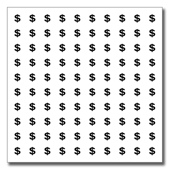 LG Williams, Dollar Sign Print (Black), 2022, Lithograph On Somerset White Paper.