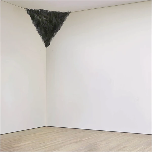 LG Williams, Boys Will Be #Beuys, 2022, Hair Mounted On Wall.