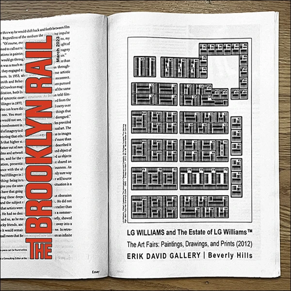 LG Williams Appears In The Brooklyn Rail March 2023, 2023.
