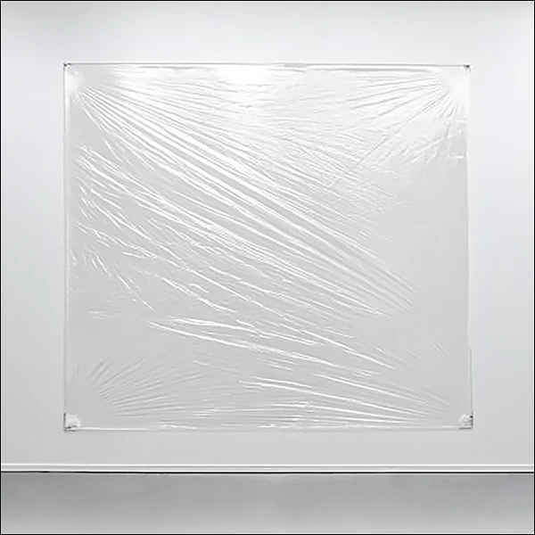 LG Williams, Ontological Displacements, Hypermediated Erasures, 2025, Plastic Sheeting.