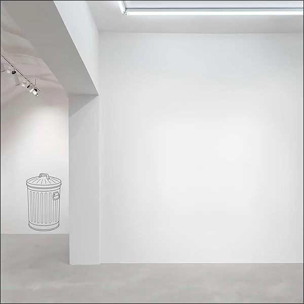 LG Williams, The Apocalyptic Detritus Of Aesthetic Vacuity In The Post-Artistic Wasteland, 2025, Custom Vinyl On Wall.