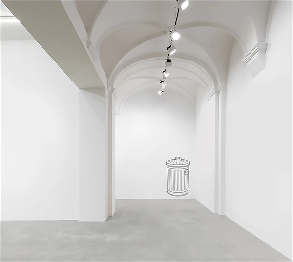 LG Williams, The Apocalyptic Detritus Of Aesthetic Vacuity In The Post-Artistic Wasteland, 2025, Custom Vinyl On Wall.