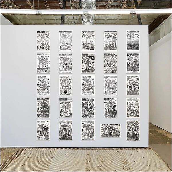 LG Williams, The Spectral Dissolution of Subversive Signifiers in the Horticultural Automatism, 2025, Lithograph.