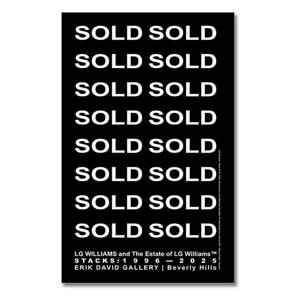 LG Williams, The Monolithic Effacement of Subversive Signifiers in the Repetitive Simulacrum, 2025, Limited Edition Print. The Big Bend…