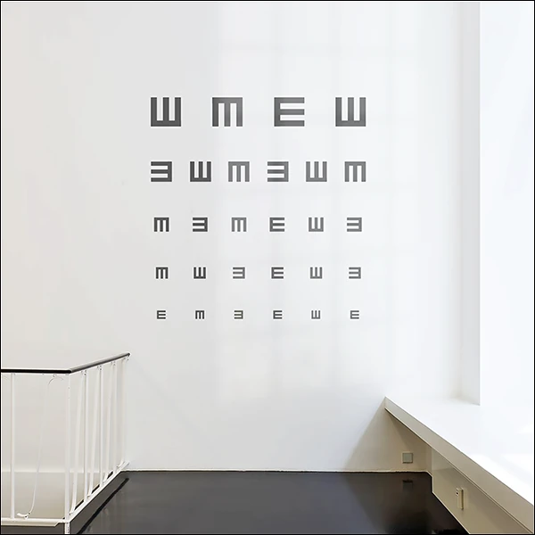 LG Williams, The Eternal Recurrence of the Visionless Void #1, 2025, Vinyl Lettering on Wall.