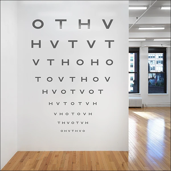 LG Williams, The Eternal Recurrence of the Visionless Void #2, 2025, Vinyl Lettering on Wall.
