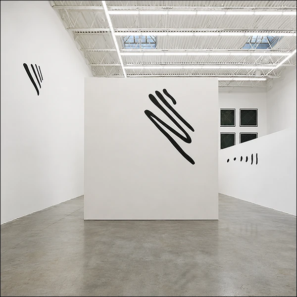 LG Williams, The Eternal Return of the Specular Gaze #24, #18, and #8, 2025, Custom Vinyl Transfer.