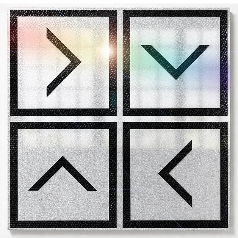 LG Williams, The Cataclysmic Vertigo of the Infinite Scroll #9, 2026, reflective aluminum sign artwork.