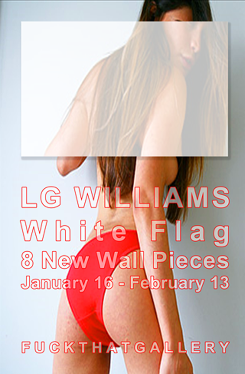 LG Williams, White Flag Exhibition Poster, 2010