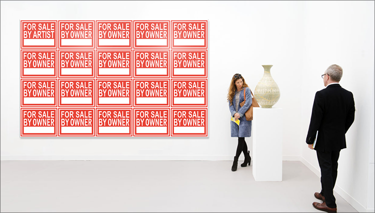 LG Williams exhibits new artwork for Frieze London 2016 Art Fair: “For Sale By Artist / For Sale By Owner ∞”. Presented by Fuga Los Angeles.