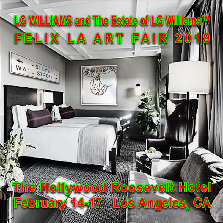 LG Williams Pop-Up at The Hollywood Roosevelt Coincides with Frieze LA / Felix LA held in Los Angeles February 14-17, 2019.