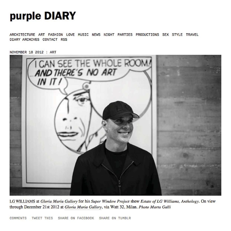 LG Williams Purple Diary November 18, 2012