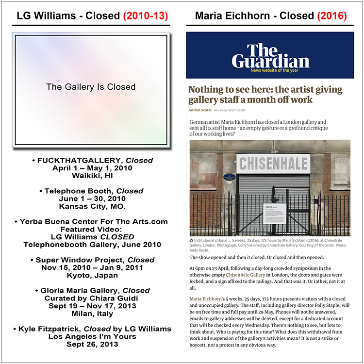 LG Williams (2013) and Maria Eichhorn (2016)