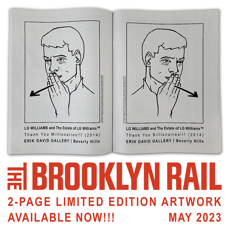 Erik David Gallery & LG Williams Appear in The Brooklyn Rail Magazine (May 2023)