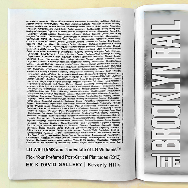 Erik David Gallery & LG Williams Appear in The Brooklyn Rail Magazine (Oct 2023)