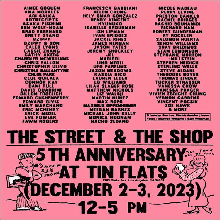 LG Williams Appears In The 5th Anniversary Edition of 'The Street & The Shop' Curated By Michael Slenske (December 2-3)