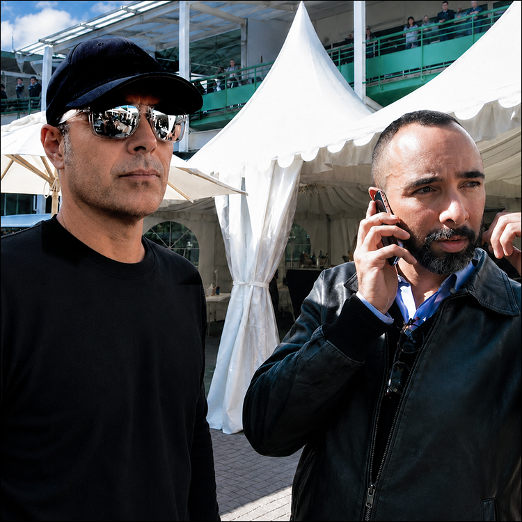 LG Williams with Baron Osuna, Director of Super Window Projects, Tokyo, Art Basel, 2014