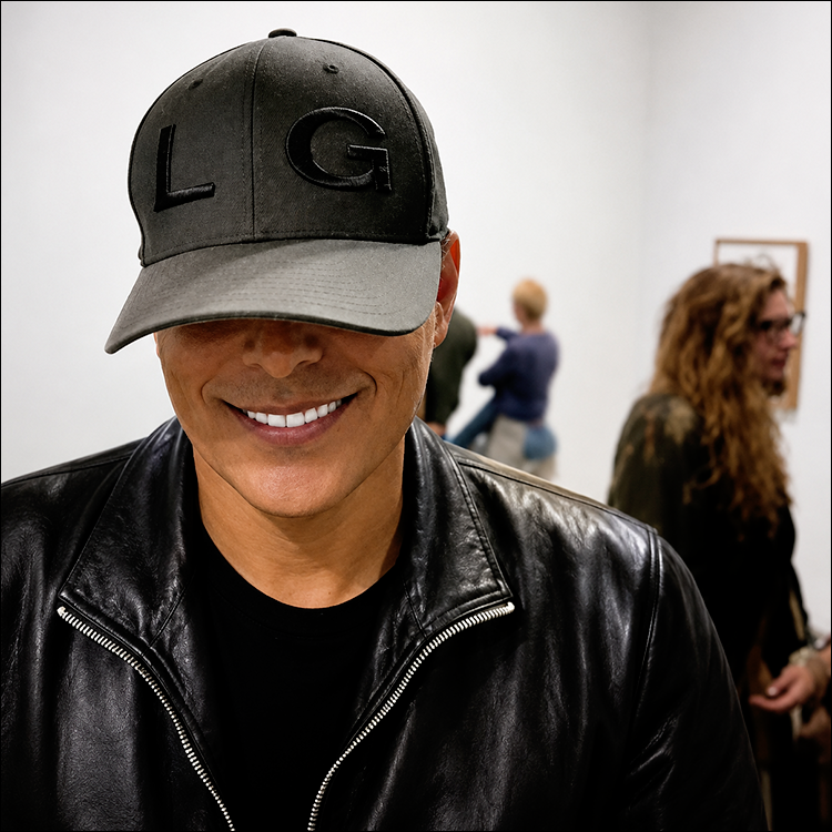 LG Williams attending Forrest Solis exhibition at Jamie Brooks Fine Art, 2016